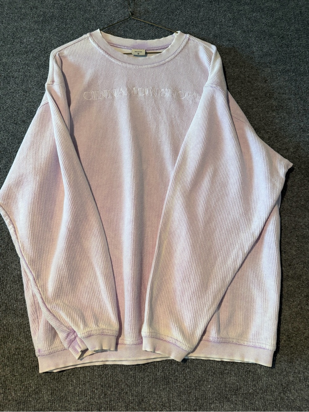 Relaxed Crewneck Sweater in Soft Lilac